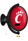Red Cincinnati Bearcats Oval Rotating Lighted Sign