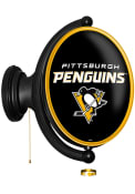 Pittsburgh Penguins Oval Rotating Lighted Sign