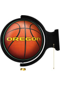 Oregon Ducks Basketball Round Rotating Lighted Sign