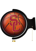 USC Trojans Basketball Round Rotating Lighted Sign