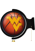 West Virginia Mountaineers Basketball Round Rotating Lighted Sign