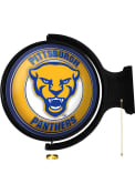 Pitt Panthers Mascot Round Rotating Lighted Sign