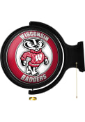 Wisconsin Badgers Mascot Round Rotating Lighted Sign
