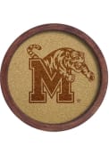 Memphis Tigers Faux Barrel Framed Cork Board Sign