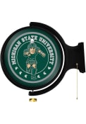 Michigan State Spartans Sparty Round Rotating Lighted Sign