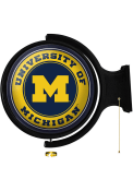 Michigan Wolverines Round Rotating Lighted Sign