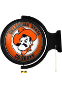 Oklahoma State Cowboys Mascot Round Rotating Lighted Sign