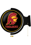 USC Trojans Round Rotating Lighted Sign