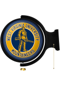 West Virginia Mountaineers Mascot Round Rotating Lighted Sign