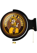 Wyoming Cowboys Pistol Pete Round Rotating Lighted Sign