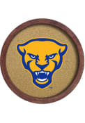 Pitt Panthers Mascot Faux Barrel Framed Cork Board Sign