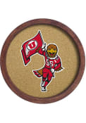 Utah Utes Mascot Faux Barrel Framed Cork Board Sign