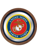 Marine Corps Seal Faux Barrel Top Mirrored Wall Sign