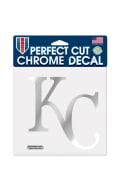 Kansas City Royals 6x6 Chrome Auto Decal - Silver