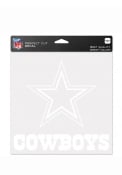 Dallas Cowboys 8x8 White Auto Decal - White