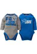 Detroit Lions Baby More Football One Piece - Blue