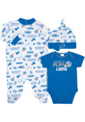 Detroit Lions Baby Set to Play 3PK One Piece - Blue