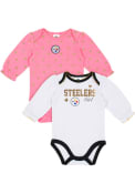 Pittsburgh Steelers Baby Fan Girl One Piece - Pink