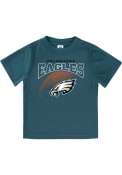 Philadelphia Eagles Toddler Arch Football T-Shirt - Midnight Green