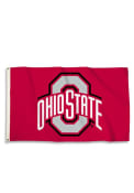 Ohio State Buckeyes 3x5 Grommet Red Silk Screen Grommet Flag