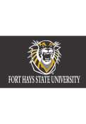 Fort Hays State Tigers 3x5 Black Silk Screen Grommet Flag