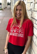SMU Mustangs Womens Adventurer Crop T-Shirt - Red