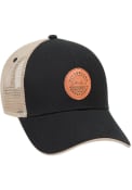Pittsburgh Starry Scape Leather Patch Meshback Adjustable Hat - Black