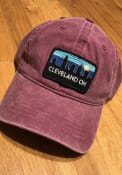 Cleveland Retro Sky Vintage Adjustable Hat - Maroon