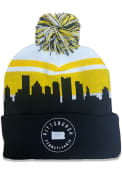 Pittsburgh Black Skyline Pom Knit Hat