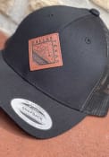Dallas Ft Worth Faux Leather Patch Elevated Trucker Adjustable Hat - Black