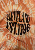 Cleveland Funky Circle Crew Sweatshirt - Orange Tie Dye