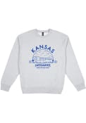 Kansas Jayhawks Premium Heavyweight Crew Sweatshirt - Grey