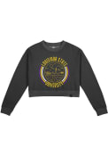 LSU Tigers Womens Fleece Cropped Crew Sweatshirt - Black