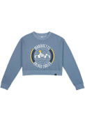 Marquette Golden Eagles Womens Fleece Cropped Crew Sweatshirt - Blue