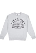 Cleveland Premium Heavyweight Crew Sweatshirt - Grey