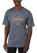 Navy Midshipmen Garment Dyed T Shirt - Blue