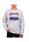 Duquesne Dukes Heather Heavyweight Crew Sweatshirt - Grey