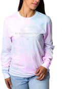 Indiana Hoosiers Womens Pastel Cloud Tie Dye T-Shirt - Pink