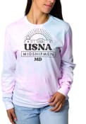 Navy Midshipmen Womens Pastel Cloud Tie Dye T-Shirt - Pink