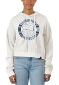 BYU Cougars Womens Pigment Dyed Crop Hooded Sweatshirt - Ivory