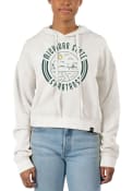 Michigan State Spartans Womens Pigment Dyed Crop Hooded Sweatshirt - Ivory