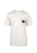Texas White State Flag Short Sleeve Pocket T Shirt