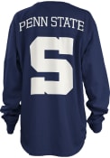 Penn State Nittany Lions Womens Fight Song Navy Blue LS Tee