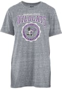 K-State Wildcats Womens Grey Knobi Archie Seal T-Shirt