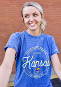 Kansas Jayhawks Womens Ella Seal Blue T-Shirt