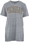 Michigan Wolverines Womens Bell Lap Grey T-Shirt
