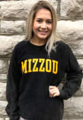 Missouri Tigers Womens Comfy Cord Crew Sweatshirt - Black