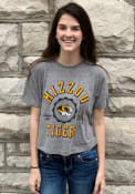 Missouri Tigers Womens Bishop Crop Crew Neck T-Shirt - Grey