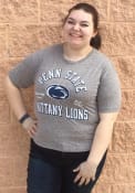 Penn State Nittany Lions Womens Bishop Crop Crew Neck T-Shirt - Grey