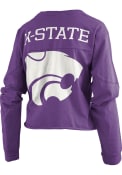 Pressbox Womens Purple K-State Wildcats Fight Song T-Shirt